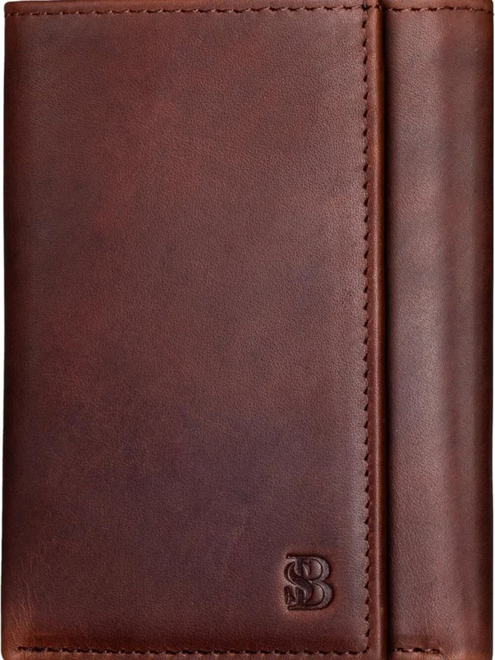 Slim RFID Blocking Leather Trifold Wallet for Men - 11 Card Slots, ID Window